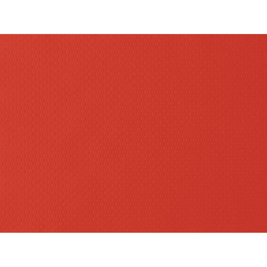 Eine Nahaufnahme der leuchtend roten, dezent gepunkteten Oberfläche der Papier-Tischsets 30 x 40 cm rot | Packung (500 Stück) der Duni GmbH - ideal, um Farbe und Stil in Ihre Tischdekoration zu bringen.