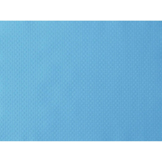 Detailaufnahme der mintblauen Oberfläche der Papier-Tischsets 30 x 40 cm (Packung mit 500 Stück) der Duni GmbH mit einem gleichmäßigen Muster aus kleinen, kreisförmigen Erhebungen - perfekt für den stilvoll und praktisch gedeckten Tisch.