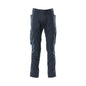 Trousers with knee pockets, extra light trousers, black-blue