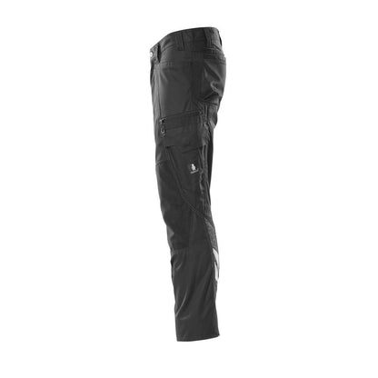 Trousers with knee pockets, extra light trousers, black