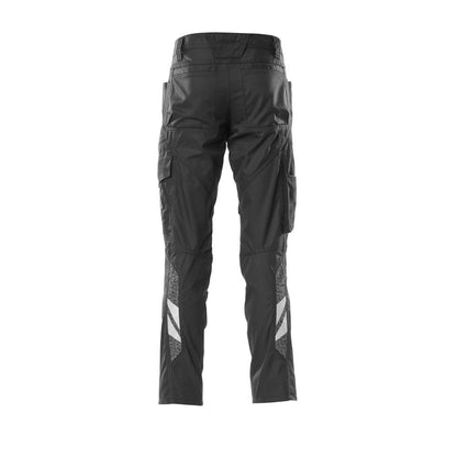 Trousers with knee pockets, extra light trousers, black