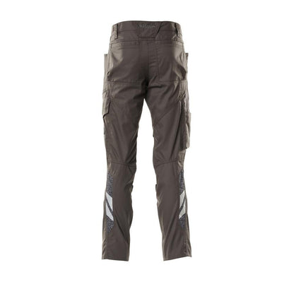 Trousers with knee pockets, extra light trousers, dark anthracite