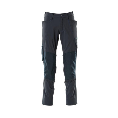Pants, knee pockets, ULTIMATE STRETCH pants, black-blue