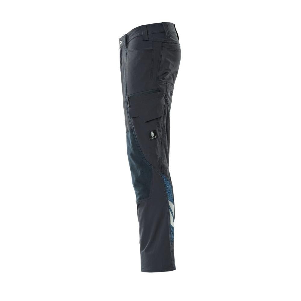 Pants, knee pockets, ULTIMATE STRETCH pants, black-blue