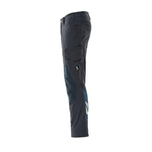 Pants, knee pockets, ULTIMATE STRETCH pants, black-blue