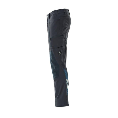 Pants, knee pockets, ULTIMATE STRETCH pants, black-blue