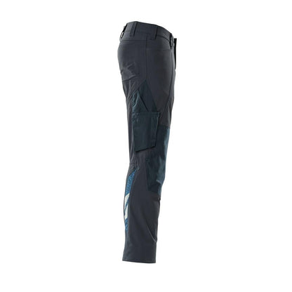 Pants, knee pockets, ULTIMATE STRETCH pants, black-blue