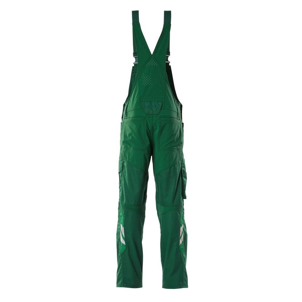 Dungarees, knee pockets, stretch inserts Dungarees, green