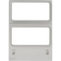 The DF10 cassette for Sandwich Tray 181x96x85 mm (2-compartment) by Duni GmbH has a silver frame with two rectangular openings, two screws at the bottom corners, and the number "186166" at the bottom left on a white background.