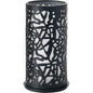 The metal candle holder, 140x75 mm, Twist black by Duni GmbH impresses with modern design and abstract cutout pattern, which conjures atmospheric light through irregular shapes. Ideal as a stylish accent for your home.