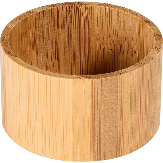 Der Bambus Halter für Mini Lamp 33 x 57 mm von Duni GmbH ist ein zylindrischer Bambushalter mit glatten, unbearbeiteten Kanten und sichtbarer Maserung, verpackt in 8 Stück, ideal für umweltbewusstes Wohnen.