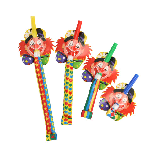Der PAPSTAR 4 Partyrüssel „Clowngesicht“ der PAPSTAR GmbH beinhaltet vier bunte Partyrüssel mit verspielten Clowngesichtern und verschiedenen Mustern – Sterne, Herzen, Streifen und Rauten – die sie zu einem lustigen Party-Accessoire machen.