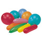 The PAPSTAR balloons are colorfully sorted, various shapes, party decorations (20 pieces, PAPSTAR GmbH) are round and oval balloons in the colors red, blue, orange, green, yellow, and pink - ideal for a vibrant party decoration.