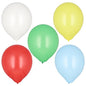 A bag with 8 PAPSTAR balloons Ø 32 cm, color assorted by PAPSTAR GmbH, shines in white, yellow, green, red, and light blue - perfect as party decoration for celebrations.