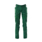 Trousers, thigh pockets, stretch inserts trousers, green