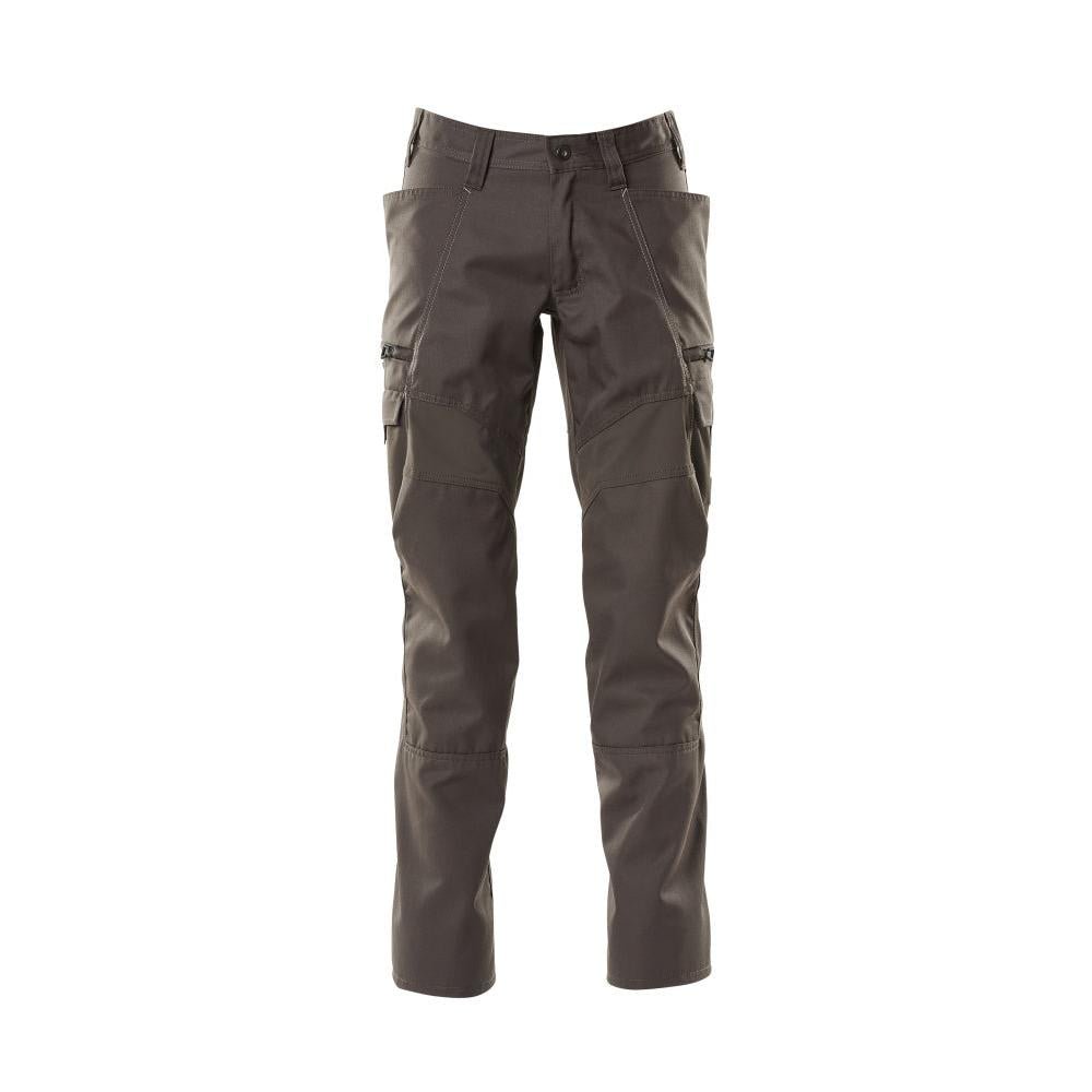 Trousers, thigh pockets, stretch inserts trousers, dark anthracite