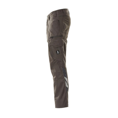Trousers, thigh pockets, stretch inserts trousers, dark anthracite