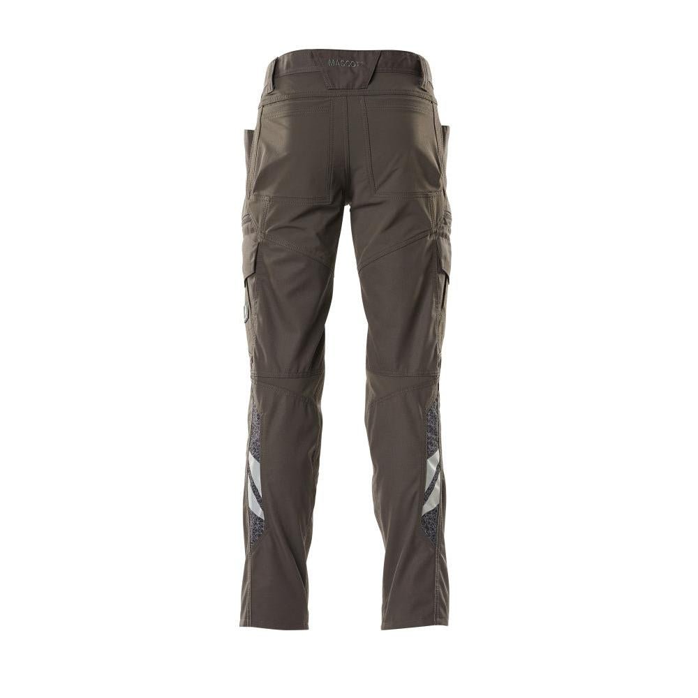 Trousers, thigh pockets, stretch inserts trousers, dark anthracite