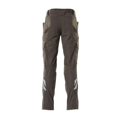 Trousers, thigh pockets, stretch inserts trousers, dark anthracite
