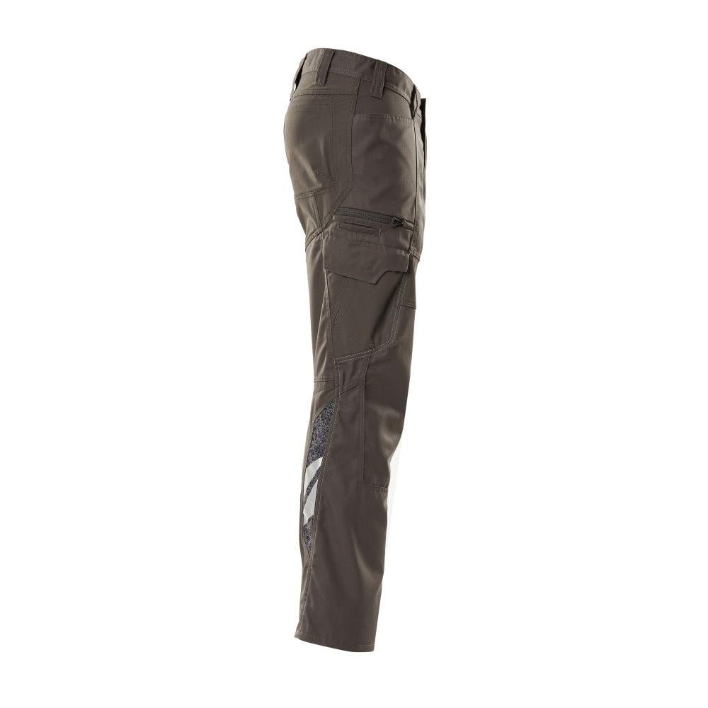 Trousers, thigh pockets, stretch inserts trousers, dark anthracite