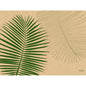 Two palm leaves on a beige background adorn the paper placemat (30x40 cm) from Duni GmbH - ideal for parties. The package contains 250 pieces; "ecoecho" is at the bottom right.
