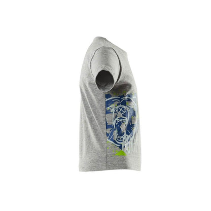 T-shirt for children, with print T-shirt for children, gray mottled
