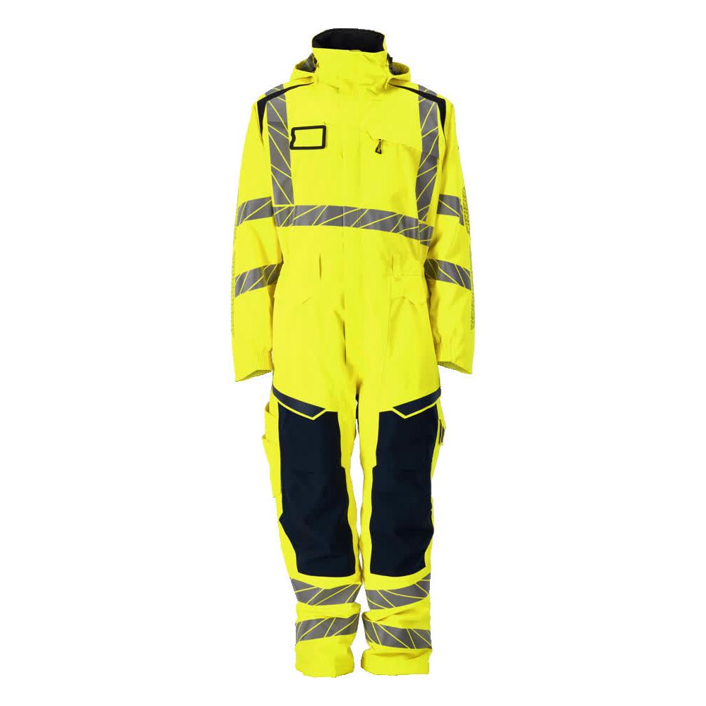 Winter overall CLIMASCOT®, light winter combination, hi-vis yellow/black-blue