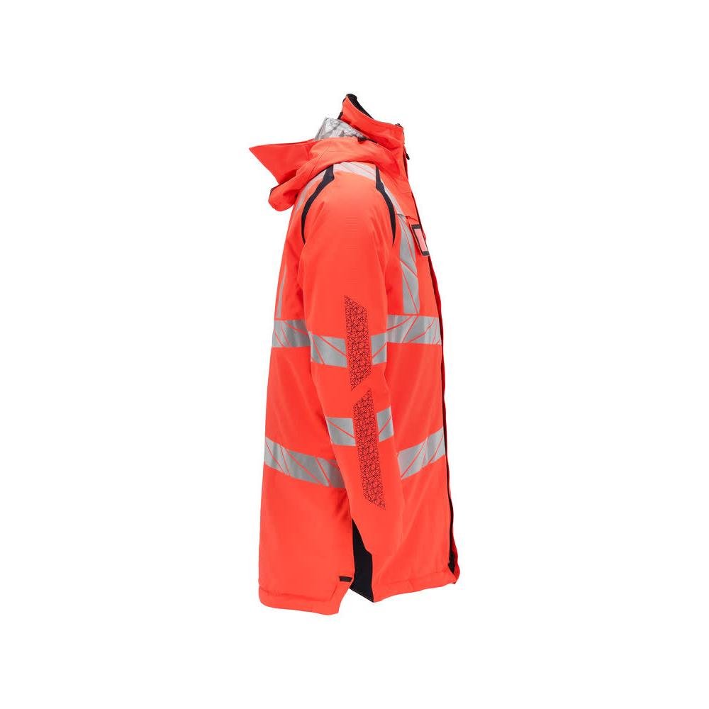 Parka CLIMASCOT® lining, light weight parka, Hi-vis red/black-blue