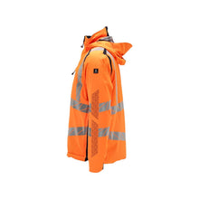 Winter jacket CLIMASCOT®, light weight winter jacket, hi-vis orange/black-blue