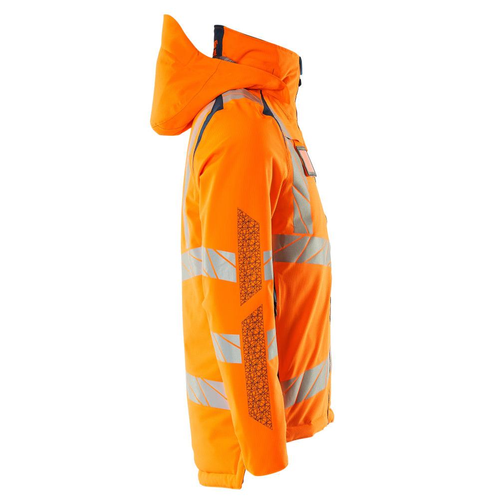 Winter jacket CLIMASCOT®, light weight winter jacket, hi-vis orange/dark petroleum