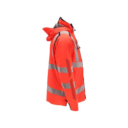 Winter jacket CLIMASCOT®, light weight winter jacket, Hi-vis red/black-blue