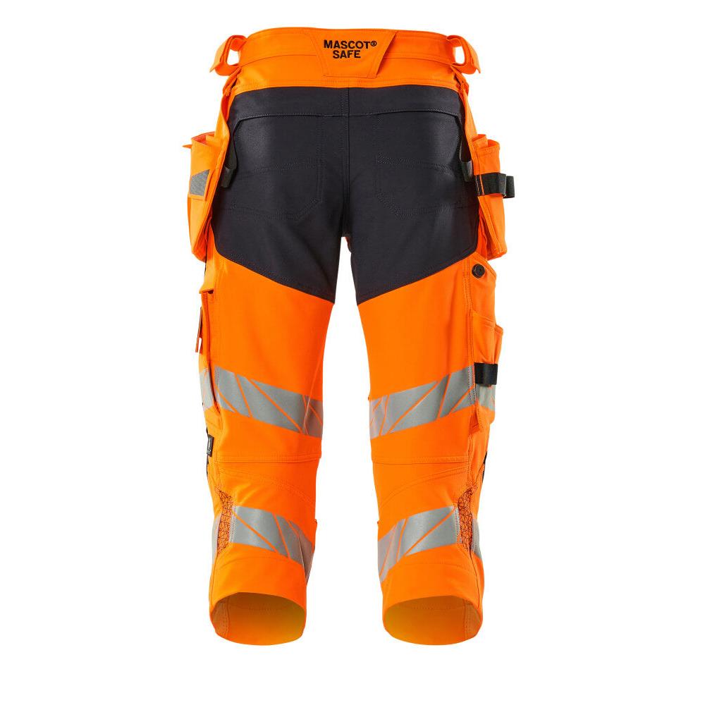 Three-quarter pants, hanging pockets, stretch three-quarter pants