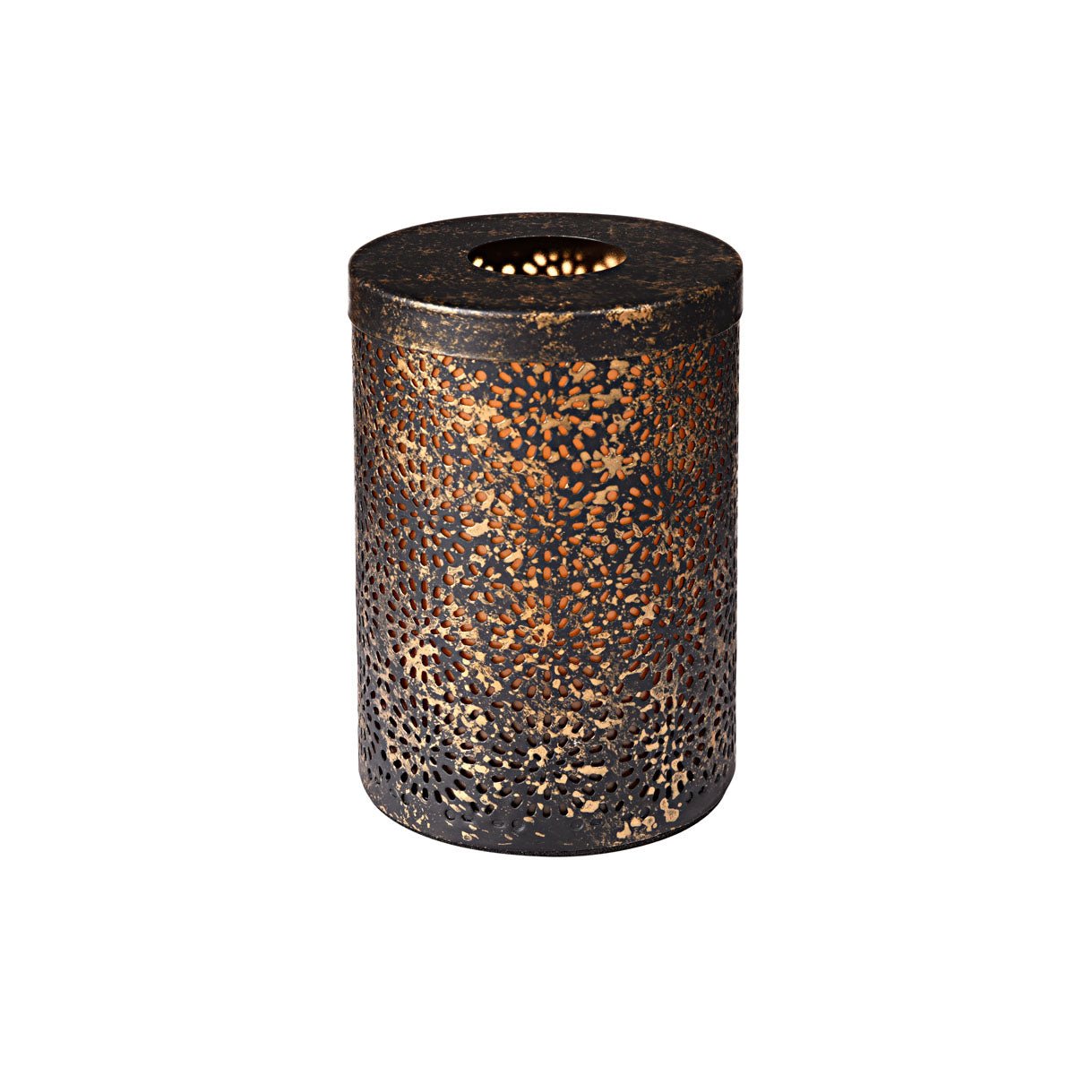 The metal candle holder, 120x85 mm, Dara from Duni GmbH combines elegant design with delicate patterns and is perfect as a stylish living room decoration. Package: 1 piece.