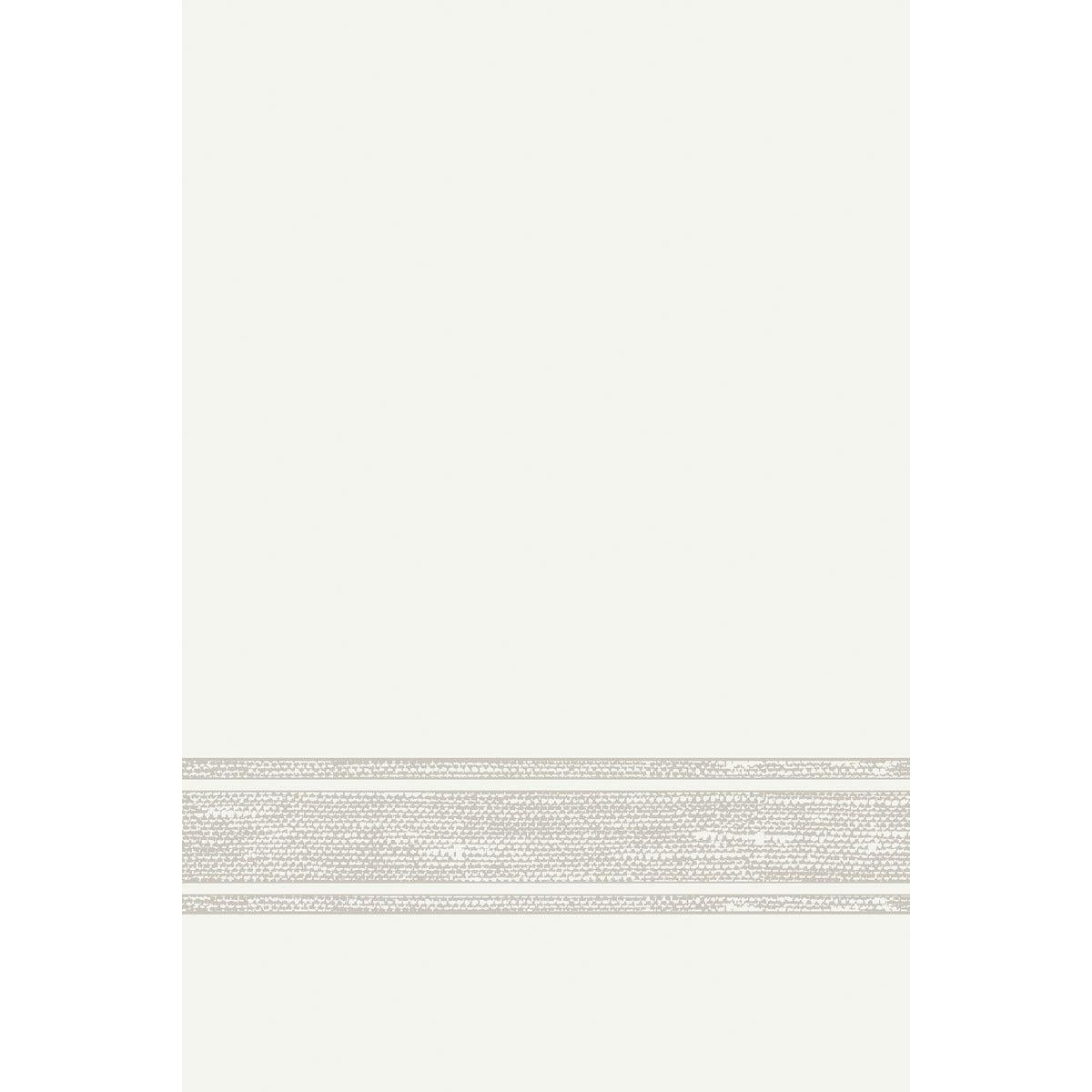 Ein unifarbener, cremefarbener Hintergrund mit einem beigefarbenen, gemusterten Streifen im unteren Bereich - perfekt, um Dunilin-Servietten 40 x 60 cm 1/4 Falz by Duni GmbH als Teil einer anspruchsvollen Tischdekoration zu präsentieren.