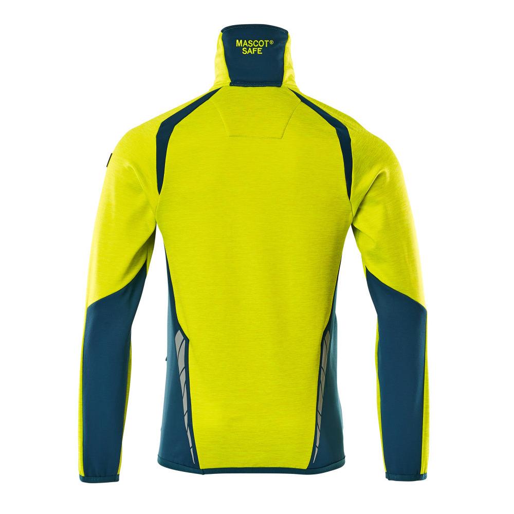 Fleece sweater with short zip microfleece jacket