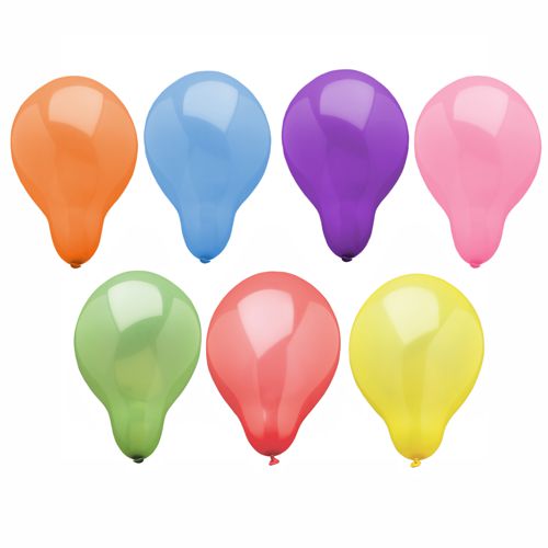 Ein Set aus 25 bunten PAPSTAR Luftballons (Ø 16cm) der PAPSTAR GmbH eignet sich perfekt als Party-Accessoire, arrangiert in leuchtenden Farben auf weißem Hintergrund – ideal für jede Feier.