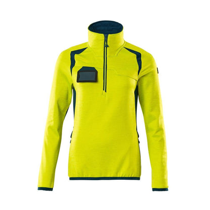 Fleece sweater with short zipper, women's microfleece jacket