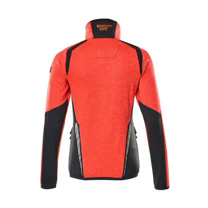 Fleece sweater with short zipper, women's microfleece jacket