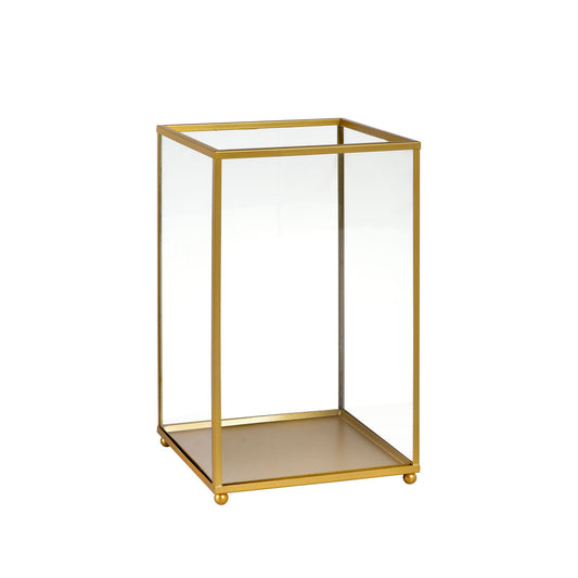 Der Noble 220 x 140 mm Glasrahmen von Duni GmbH besticht durch goldene Metallkanten, offene Seiten und vier kleine Füße - ein eleganter Bilderrahmen für besondere Erinnerungsstücke (1 Stück je Packung).