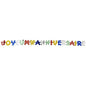The PAPSTAR greeting chain 1.9 m "Joyeux Anniversaire" from PAPSTAR GmbH with colorful letters as festive birthday decoration, perfect for birthdays and celebrations. Delivered in a single pack.
