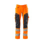 Pants with knee pockets, stretch inserts pants