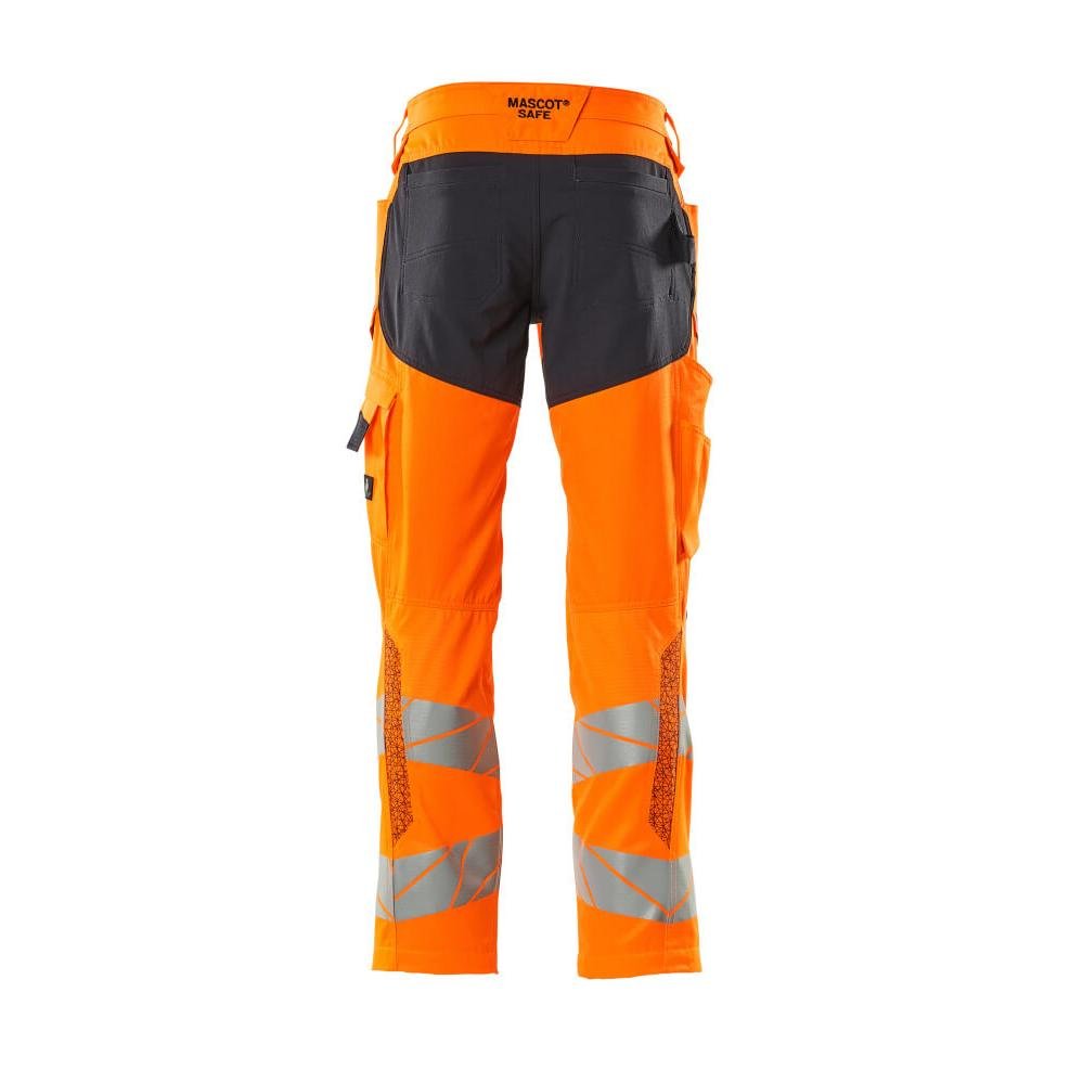 Pants with knee pockets, stretch inserts pants