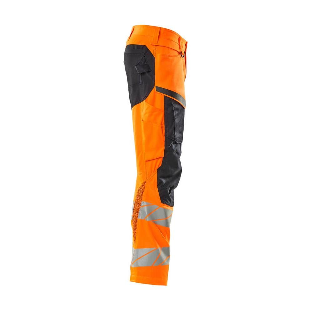 Pants with knee pockets, stretch inserts pants