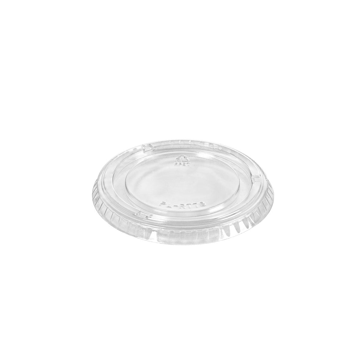 The lid for 195971 / 195972 from Duni GmbH is a transparent, round rPET lid (78x78x6 mm) on a white base. With its flat center and raised, ribbed edge, it is ideal for environmentally friendly food packaging. Packaging: 200 pieces.