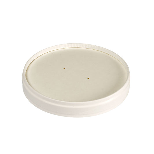 Der Deckel Karton SLIM Karton/PLA Weiß 350/550/750/950 ml von Duni GmbH (FSC-zertifiziert, 117x117x19 mm) eignet sich ideal als nachhaltige Verpackung oder als Alternative zum herkömmlichen Deckel - Packung mit 25 Stück.
