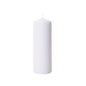 The white pillar candle 300x100 mm from Duni GmbH stands with a smooth surface and an unlit wick against a white background - ideal for decoration and events, with an impressive burn time of 200 hours (1 piece).