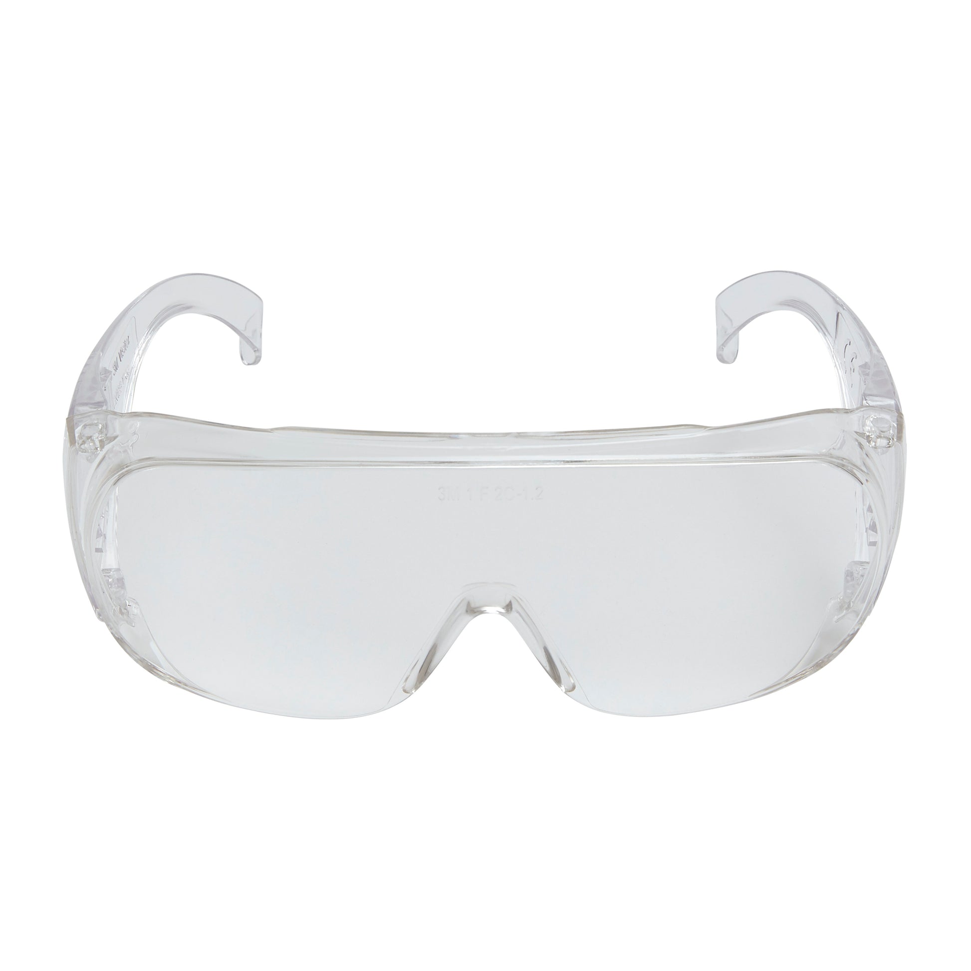 Die 3M™ Visitor Überbrille von 3M Deutschland GmbH verfügt über eine klare Rundumscheibe mit Seitenschutz, abgebildet auf weißem Hintergrund. (Packung: 1 Stück).