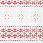The 40x40, 3-ply "1/4 Tradition" napkins from Duni GmbH feature festive red, green, and gold snowflake and star patterns arranged in rows on a white background—perfect for Christmas decorations. Each pack contains 250 napkins.