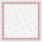 The Dunicel tablecloth 84x84cm Tradition by Duni GmbH has a white background with golden stars and red floral borders - an ideal, decorative choice for festive occasions. The package contains 20 pieces.
