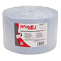 The blue WypAll® L20 paper wipe for maintenance work, extra wide, comes as a large roll with 1,000 sheets from Kimberly-Clark GmbH - packed in plastic with product info - ideal for maintenance and cleaning tasks.